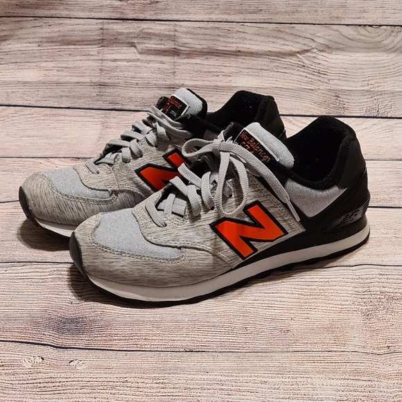 new balance 574 gray orange